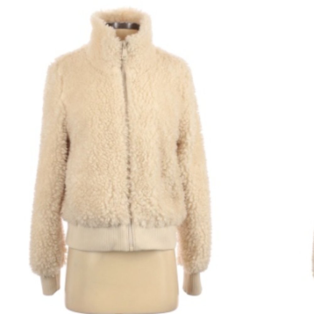 Zara TRF Teddy Jacket, White